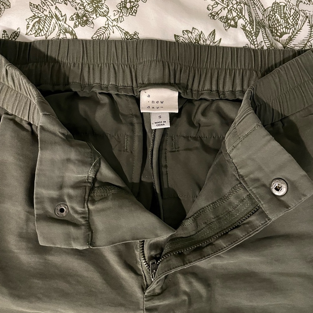 Olive dressy jogger pants